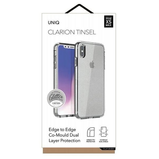 Кейс Uniq Clarion Tinsel за iPhone Xs Max Lucent прозрачен