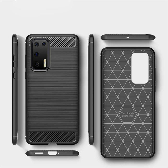 Калъф за телефон Carbon Case TPU за Huawei P40, черен