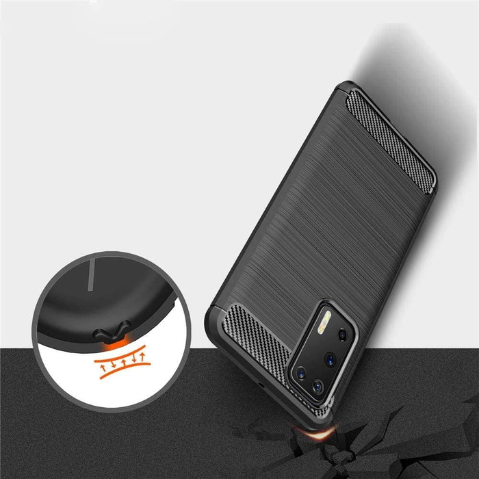 Калъф за телефон Carbon Case TPU за Huawei P40, черен