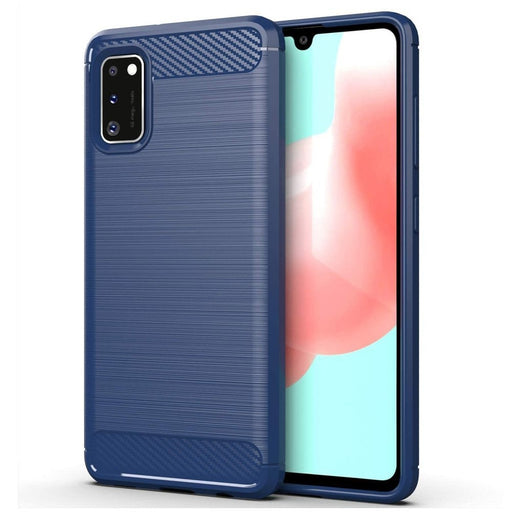 Калъф за телефон Carbon Case TPU Samsung Galaxy A41 син