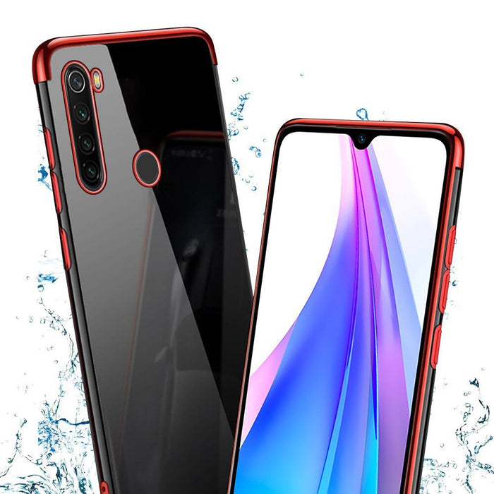 Калъф за телефон Clear Color Gel TPU Electroplating frame за Motorola G8 Play, син