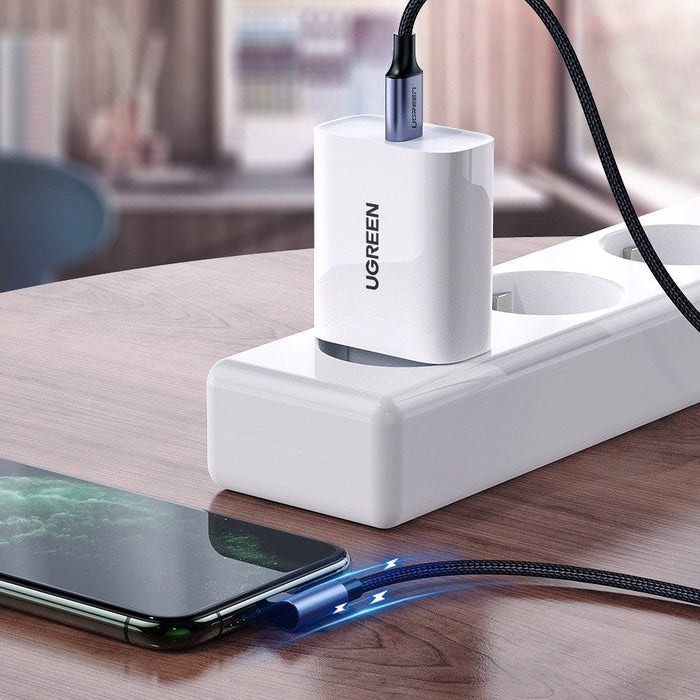 Кабел Ugreen MFI Elbow USB - C към Lightning Power