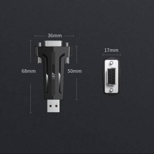 Адаптер Ugreen Db9 Rs - 232 USB черен