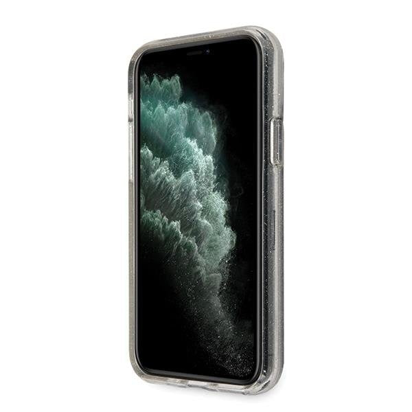 Калъф Guess Glitter Circle за iPhone 11 Pro Silver