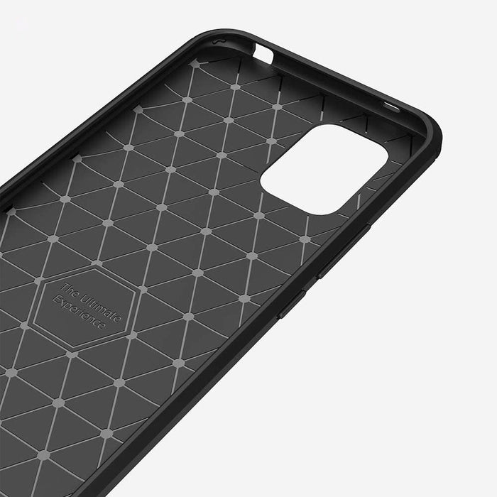 Калъф за телефон Carbon Case TPU за Xiaomi Mi 10 Lite, черен