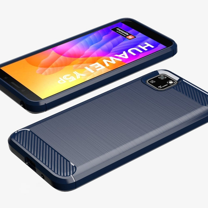 Калъф за телефон Carbon Flexible TPU Huawei Y5p черен