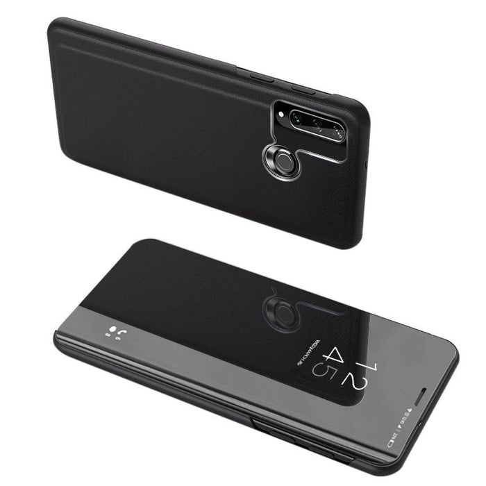 Калъф за телефон Clear View Case за Huawei Y6p, черен