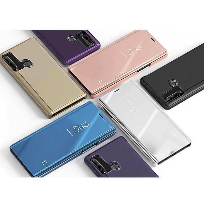 Калъф за телефон Clear View Case за Huawei Y6p, черен