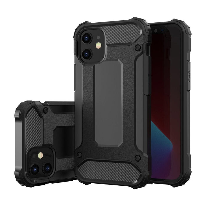 Хибриден Брониран кейс за iPhone 12 Pro Max черен