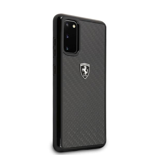 Калъф Ferrari Heritage Carbon за Samsung Galaxy S20 Black