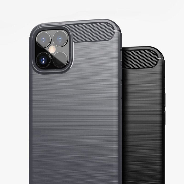 Калъф за телефон Carbon Flexible Cover TPU за iPhone 12 mini, черен