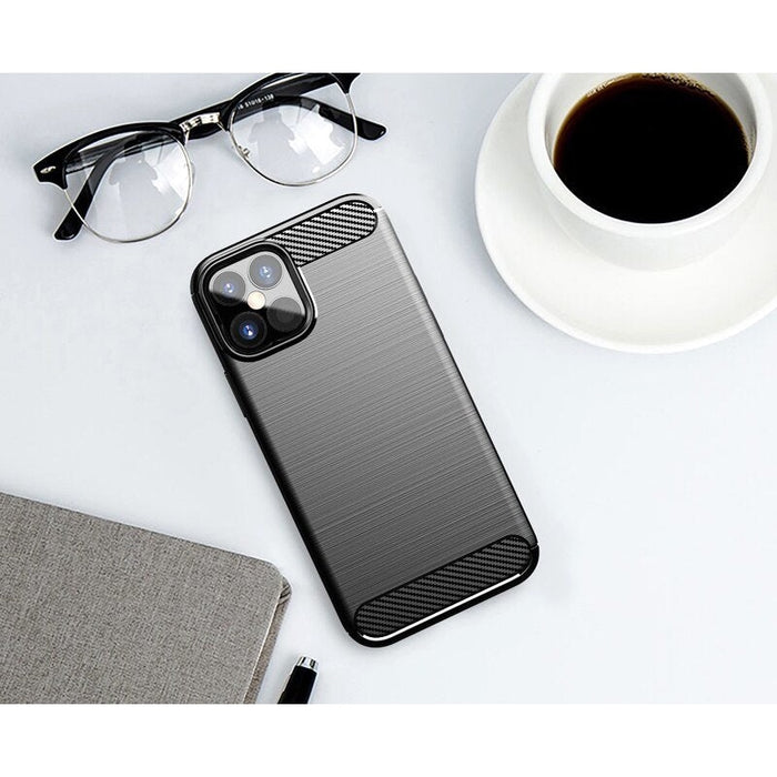 Калъф за телефон Carbon Flexible Cover TPU за iPhone 12 Pro Max, черен