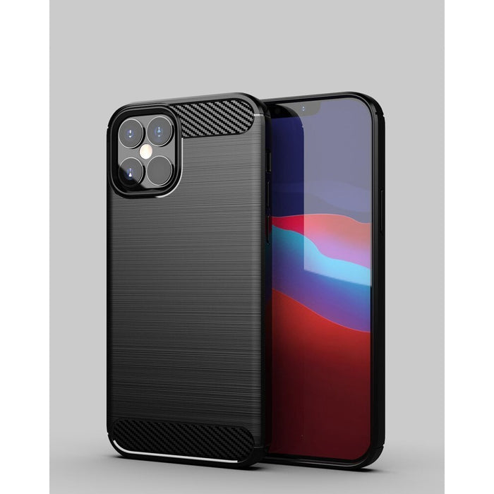 Калъф за телефон Carbon Flexible Cover TPU за iPhone 12 Pro Max, черен