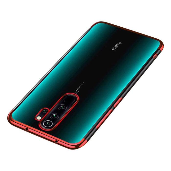 Калъф за телефон Clear Color Gel TPU Electroplating за Xiaomi Redmi 9, червен