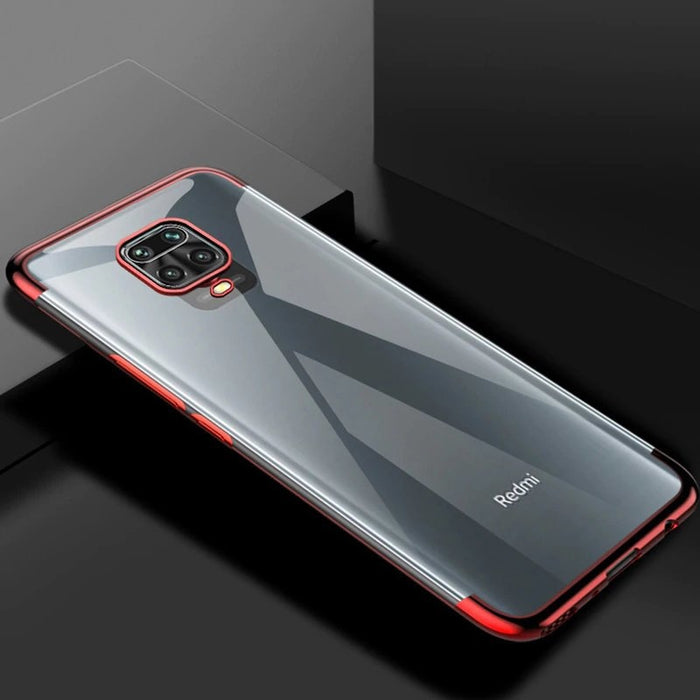 Калъф за телефон Clear Color Gel TPU Electroplating за Xiaomi Redmi 10X 4G/Xiaomi Redmi Note 9, червен