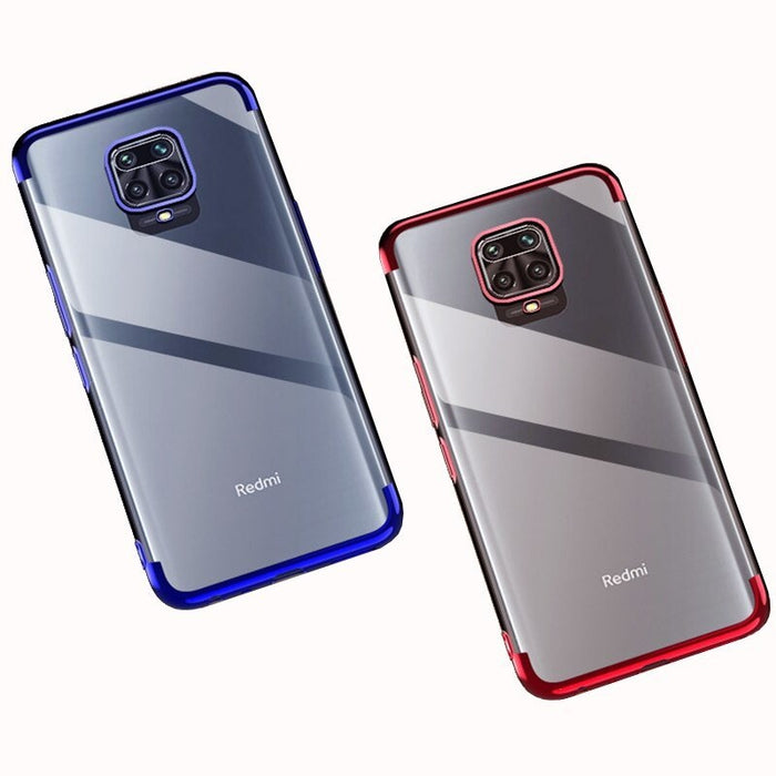 Калъф за телефон Clear Color Gel TPU Electroplating за Xiaomi Redmi 10X 4G/Xiaomi Redmi Note 9, червен