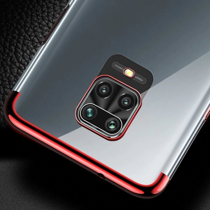 Калъф за телефон Clear Color Gel TPU Electroplating за Xiaomi Redmi 10X 4G/Xiaomi Redmi Note 9, червен