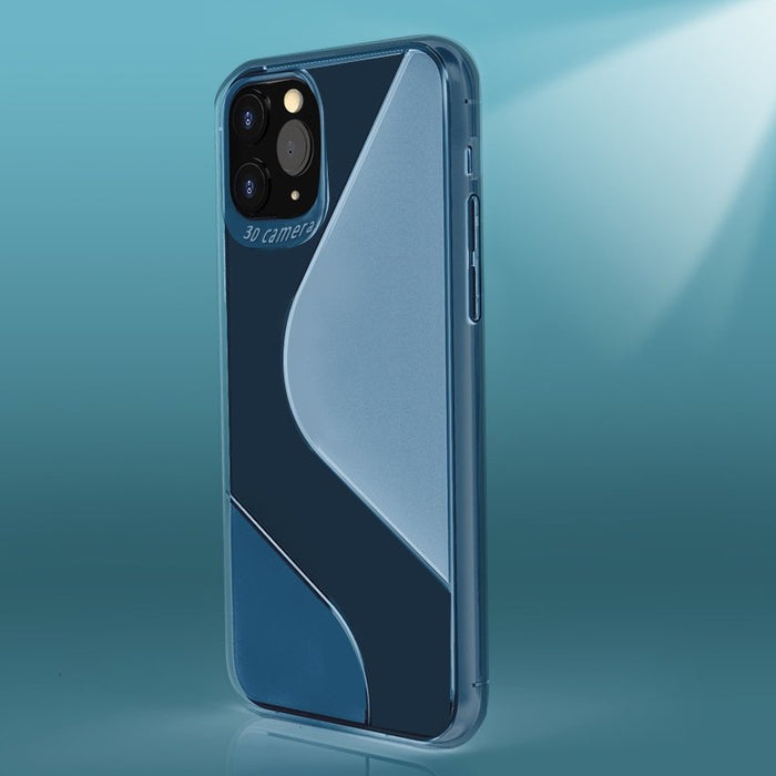 Калъф за телефон S-Case Flexible Cover TPU за Samsung Galaxy A21S, син