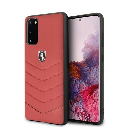 Калъф Ferrari Heritage Quilted за Samsung Galaxy S20 Red