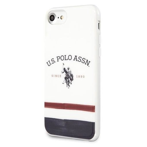 Калъф US Polo Tricolor Blurred за iPhone 7/8/SE 2 White