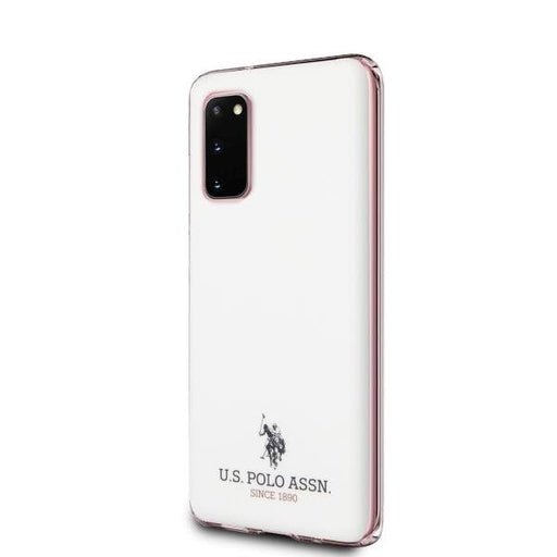 Предпазен калъф US Polo Shiny за Samsung Galaxy S20 White