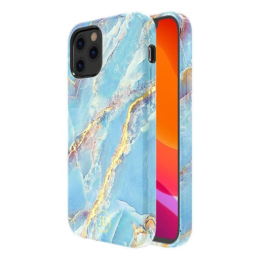 Калъф за телефон Kingxbar Marble Series iPhone 12 Mini син