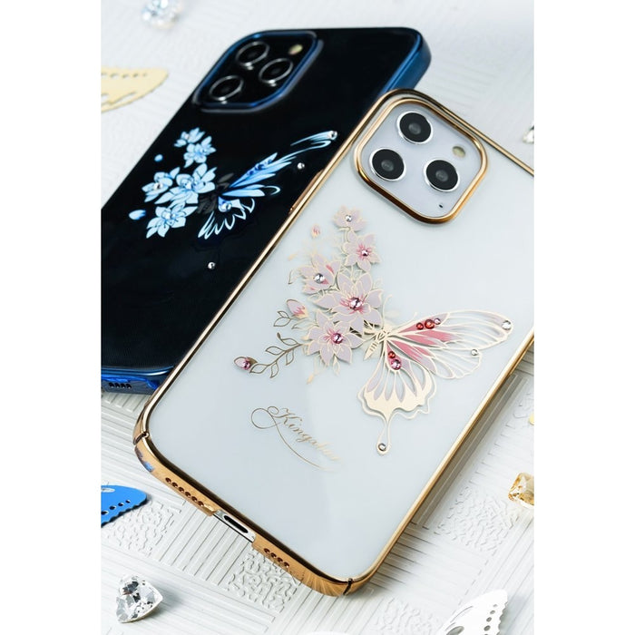 Твърд гръб Kingxbar Swarovski за iPhone 12 Mini Пеперуди