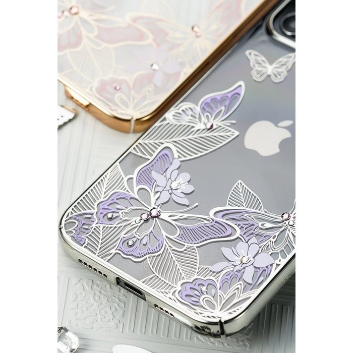 Твърд гръб Kingxbar Swarovski за iPhone 12 Mini Пеперуди