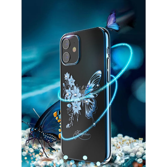 Твърд гръб Kingxbar Swarovski за iPhone 12 Mini Пеперуди