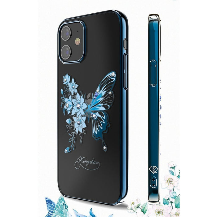 Твърд гръб Kingxbar Swarovski за iPhone 12 Mini Пеперуди