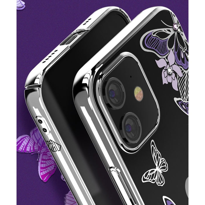 Твърд гръб Kingxbar Swarovski за iPhone 12 Mini Пеперуди