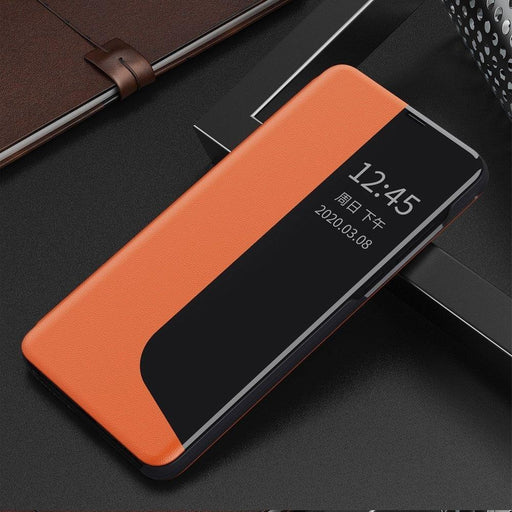 Калъф за телефон Eco Leather View Elegant Huawei Y5p оранжев