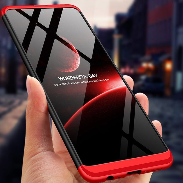 Калъф за телефон Gkk 360 за Samsung Galaxy M51, черен/червен