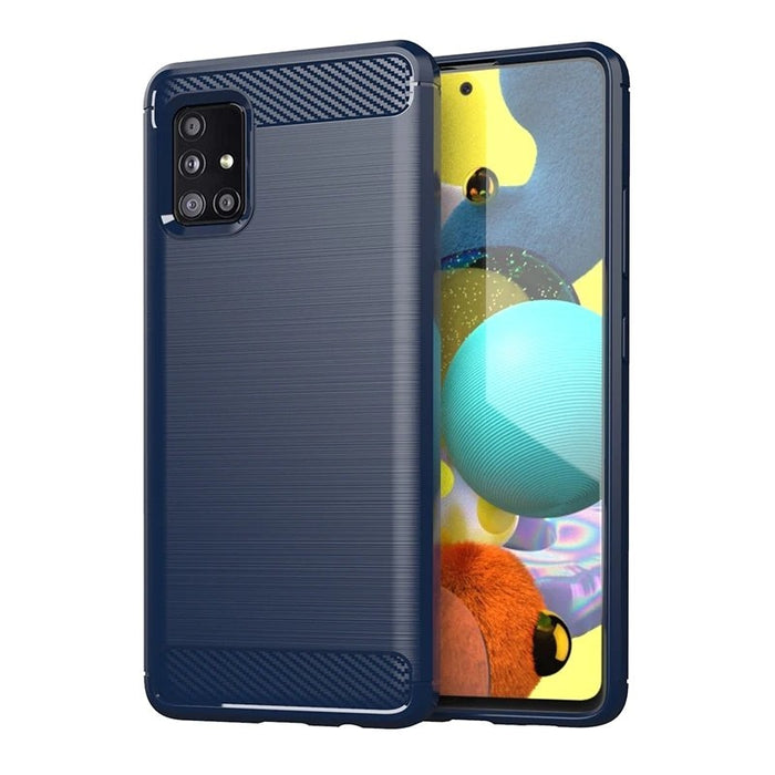 Калъф за телефон Carbon Flexible Cover TPU за Samsung Galaxy M31s, син