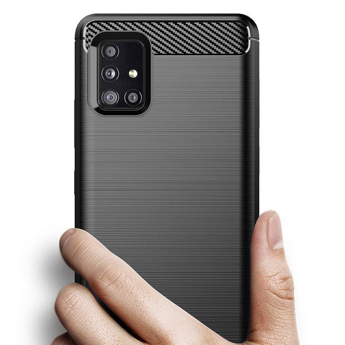 Калъф за телефон Carbon Flexible Cover TPU за Samsung Galaxy M31s, син