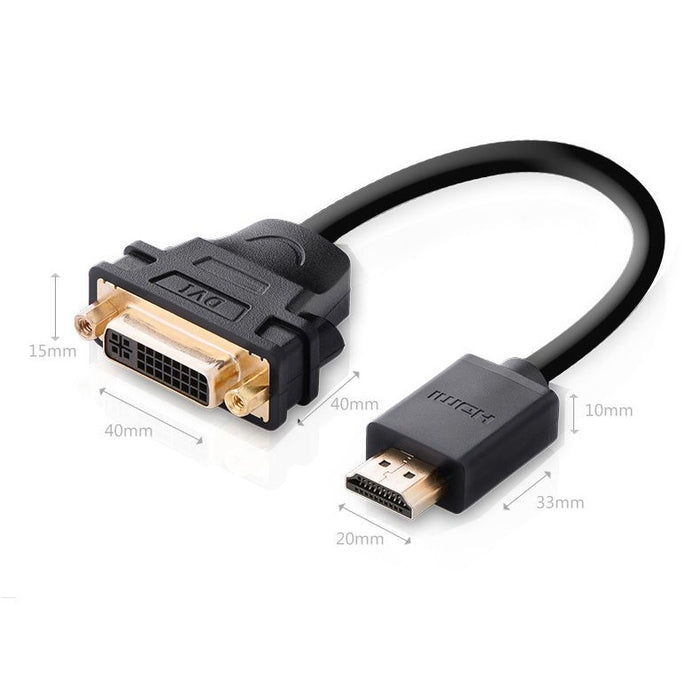 Кабел Ugreen DVI 24 + 5 Pin (Female) - HDMI (Male) 22
