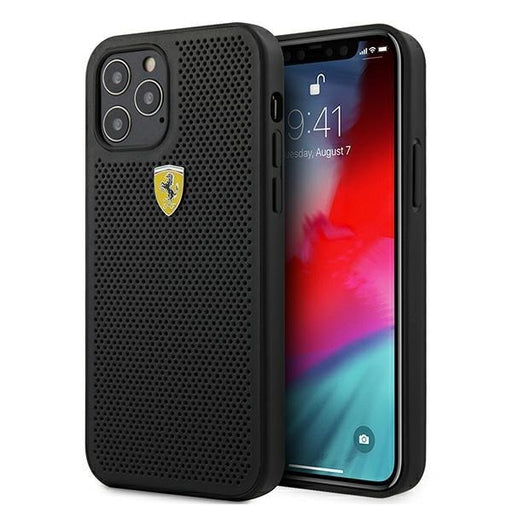 Калъф Ferrari On Track Perforated за iPhone 12/12 Pro Black