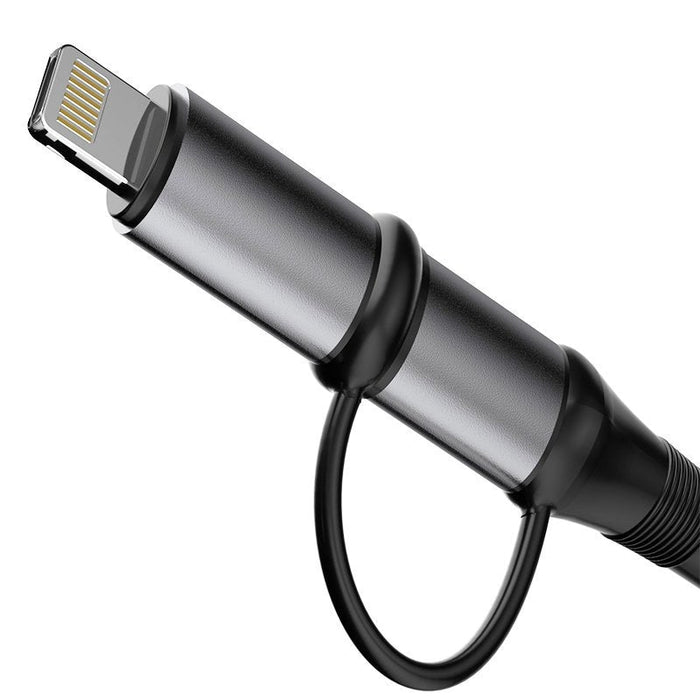 Кабел Dudao 2в1 USB - C PD към 60W и Lightning 18 W 1m сив