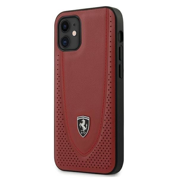 Калъф за телефон Ferrari Hardcase Off Track Perforated за iPhone 12 Mini 5.4", червен