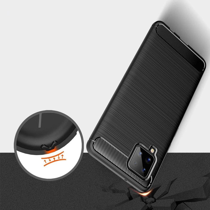 Калъф за телефон Carbon Flexible Cover TPU за Samsung Galaxy A42 5G, черен