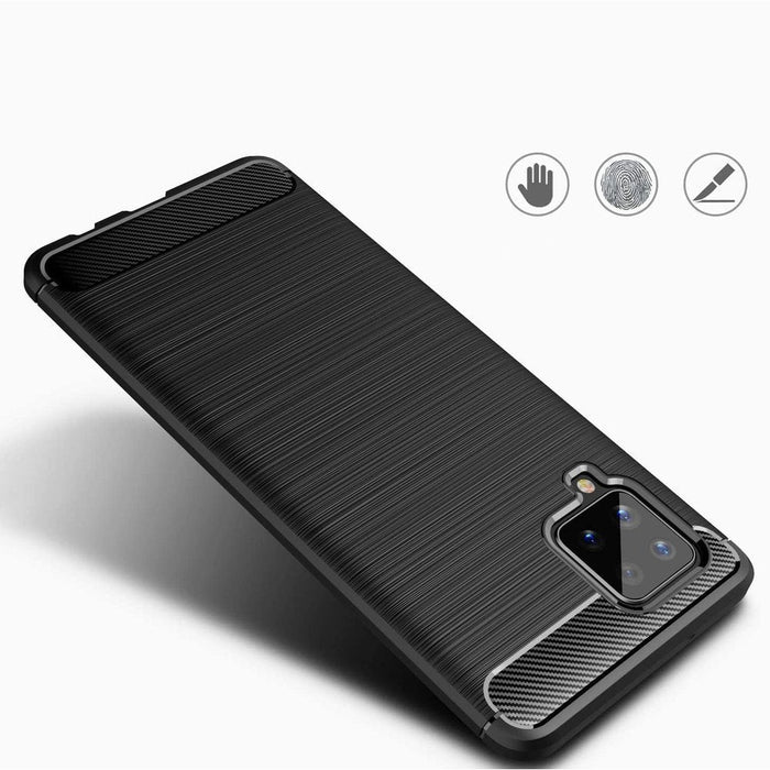 Калъф за телефон Carbon Flexible Cover TPU за Samsung Galaxy A42 5G, черен