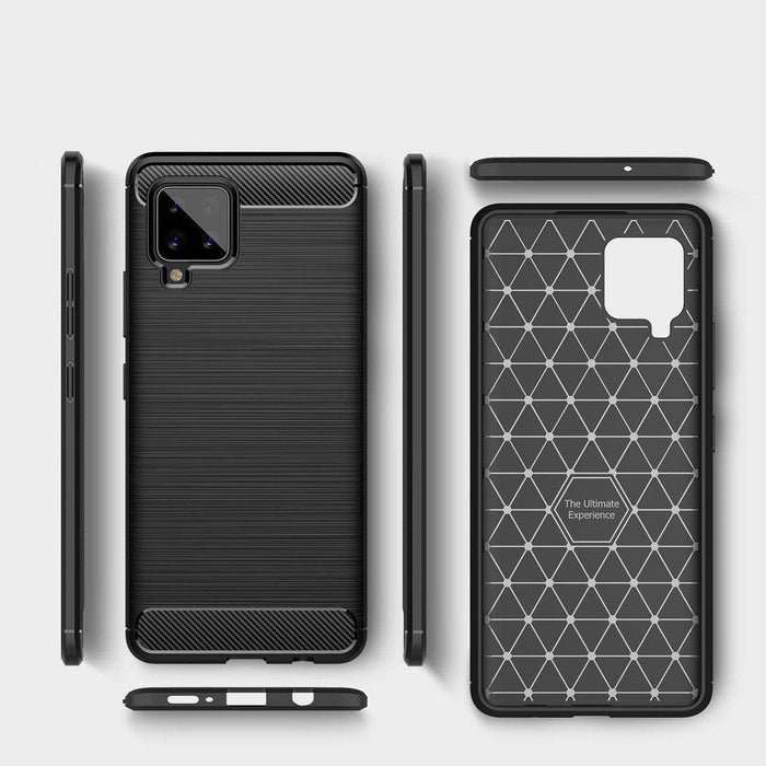 Калъф за телефон Carbon Flexible Cover TPU за Samsung Galaxy A42 5G, черен