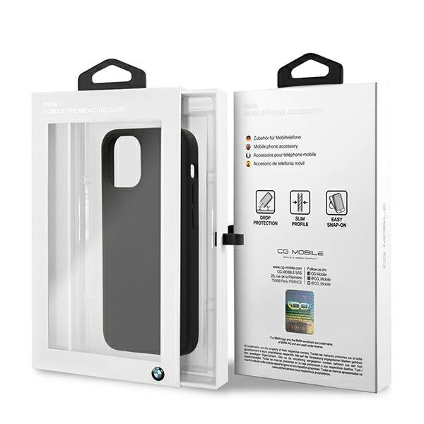 Калъф за телефон BMW Silicone Signature iPhone 12 Mini черен