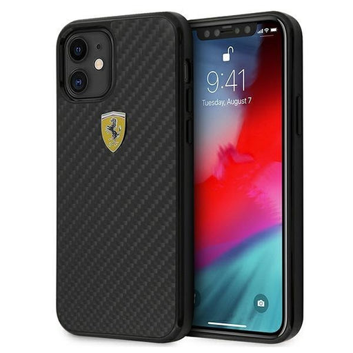 Калъф Cover Ferrari On Track Carbon за iPhone 12