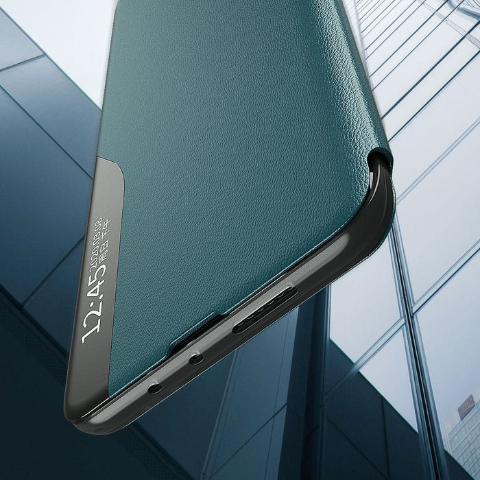 Калъф за телефон Eco Leather View Elegant със стойка за Samsung Galaxy A02s, оранжев