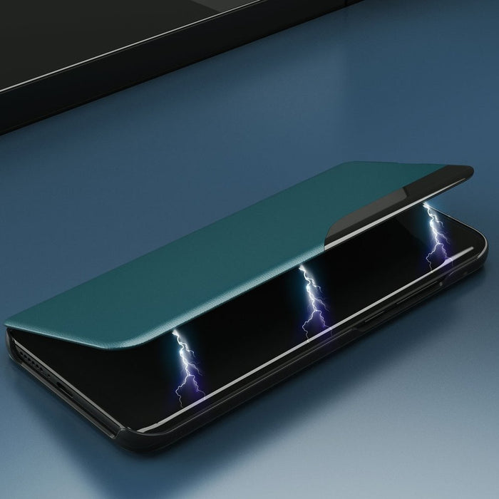 Калъф за телефон Eco Leather View Elegant със стойка за Samsung Galaxy A02s, лилав