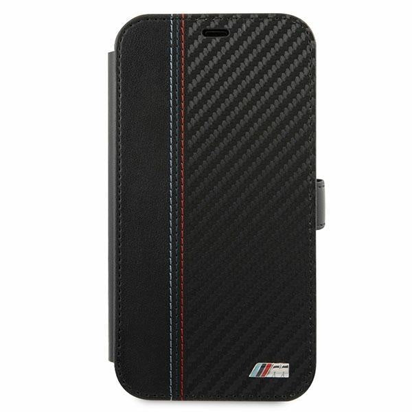 Калъф за телефон BMW M Collection PU Carbon Stripe калъф за iPhone 12 Mini, черен