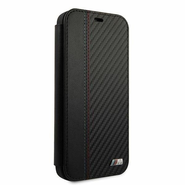 Калъф за телефон BMW M Collection PU Carbon Stripe калъф за iPhone 12 Mini, черен