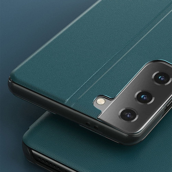 Калъф за телефон Eco Leather View Elegant bookcase със стойка за kickstand for Samsung Galaxy S21 Plus 5G, син