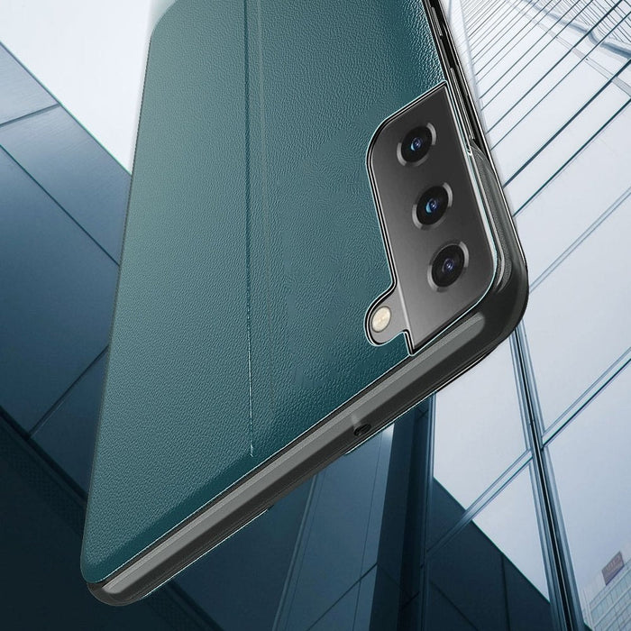Калъф за телефон Eco Leather View Elegant bookcase със стойка за kickstand for Samsung Galaxy S21 Plus 5G, син